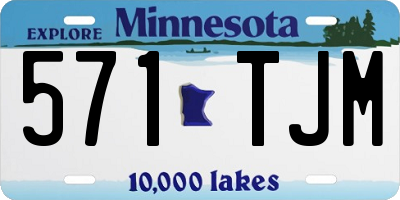 MN license plate 571TJM