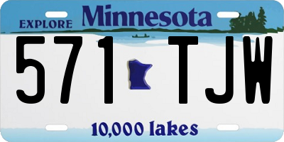 MN license plate 571TJW