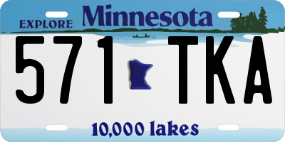 MN license plate 571TKA