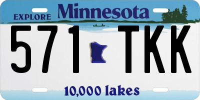 MN license plate 571TKK