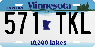 MN license plate 571TKL
