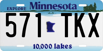 MN license plate 571TKX