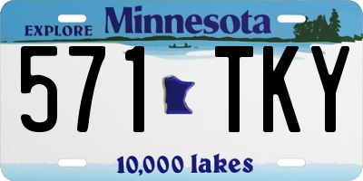 MN license plate 571TKY