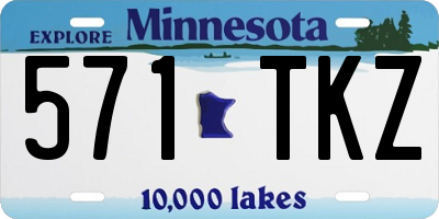MN license plate 571TKZ