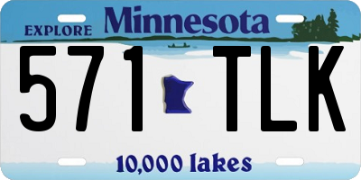 MN license plate 571TLK