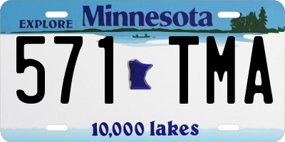 MN license plate 571TMA