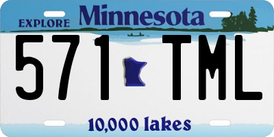 MN license plate 571TML