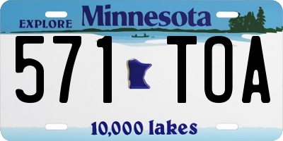 MN license plate 571TOA