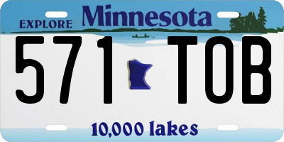 MN license plate 571TOB
