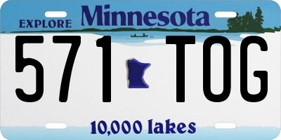 MN license plate 571TOG