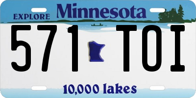 MN license plate 571TOI