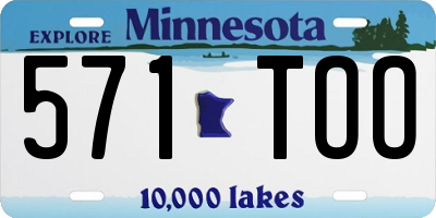 MN license plate 571TOO