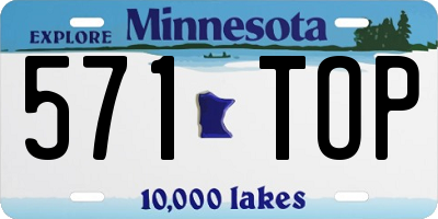 MN license plate 571TOP