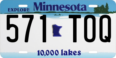 MN license plate 571TOQ