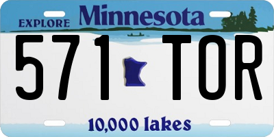 MN license plate 571TOR
