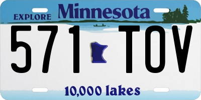 MN license plate 571TOV