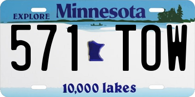 MN license plate 571TOW