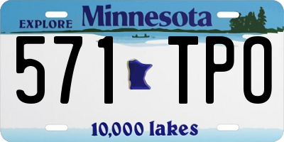 MN license plate 571TPO