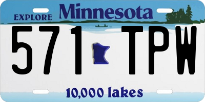 MN license plate 571TPW