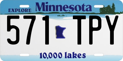 MN license plate 571TPY