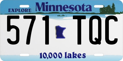 MN license plate 571TQC