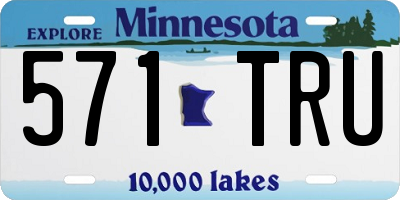 MN license plate 571TRU