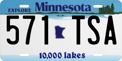 MN license plate 571TSA