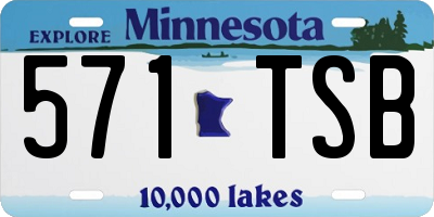 MN license plate 571TSB
