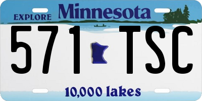 MN license plate 571TSC
