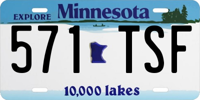 MN license plate 571TSF