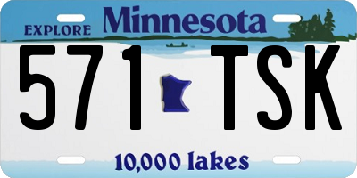 MN license plate 571TSK