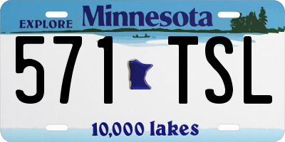 MN license plate 571TSL