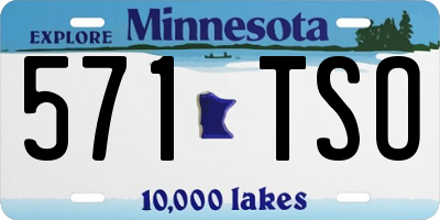 MN license plate 571TSO
