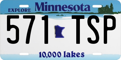 MN license plate 571TSP