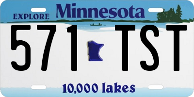 MN license plate 571TST