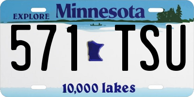 MN license plate 571TSU
