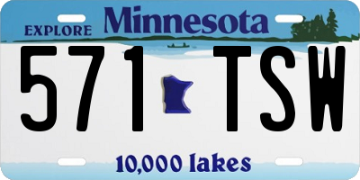 MN license plate 571TSW