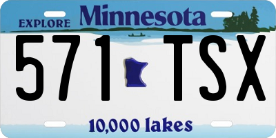 MN license plate 571TSX