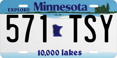 MN license plate 571TSY