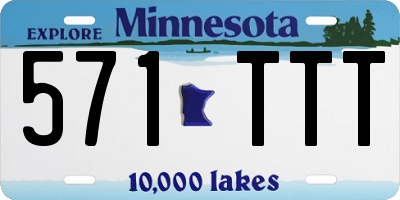 MN license plate 571TTT