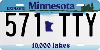 MN license plate 571TTY