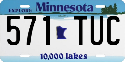 MN license plate 571TUC