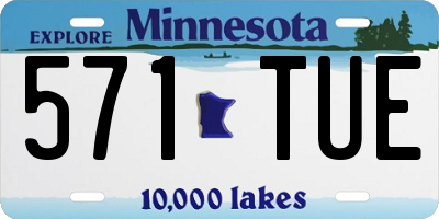 MN license plate 571TUE
