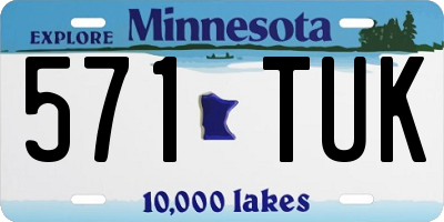MN license plate 571TUK