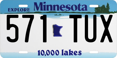 MN license plate 571TUX