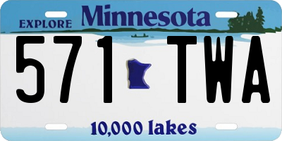 MN license plate 571TWA