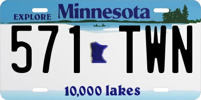 MN license plate 571TWN