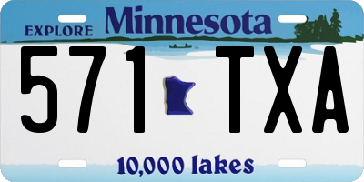 MN license plate 571TXA