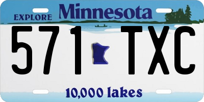 MN license plate 571TXC