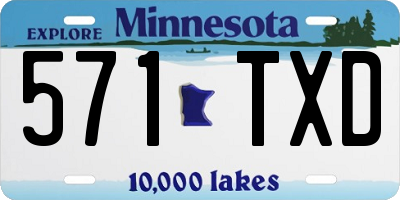 MN license plate 571TXD